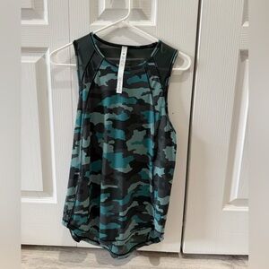 Lululemon Athletica Green Camo Tank Top